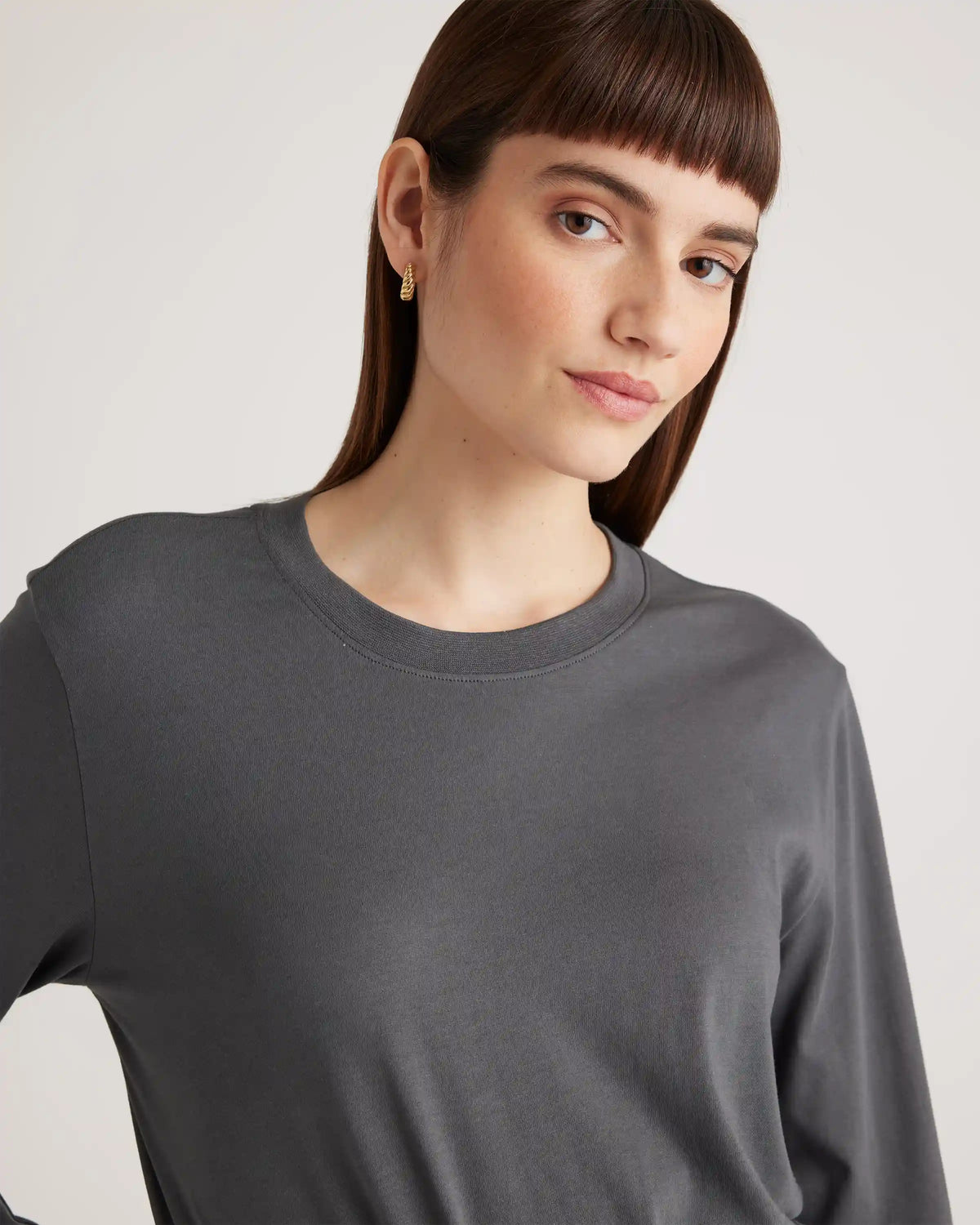 Cotton Modal Relaxed Long Sleeve Tee