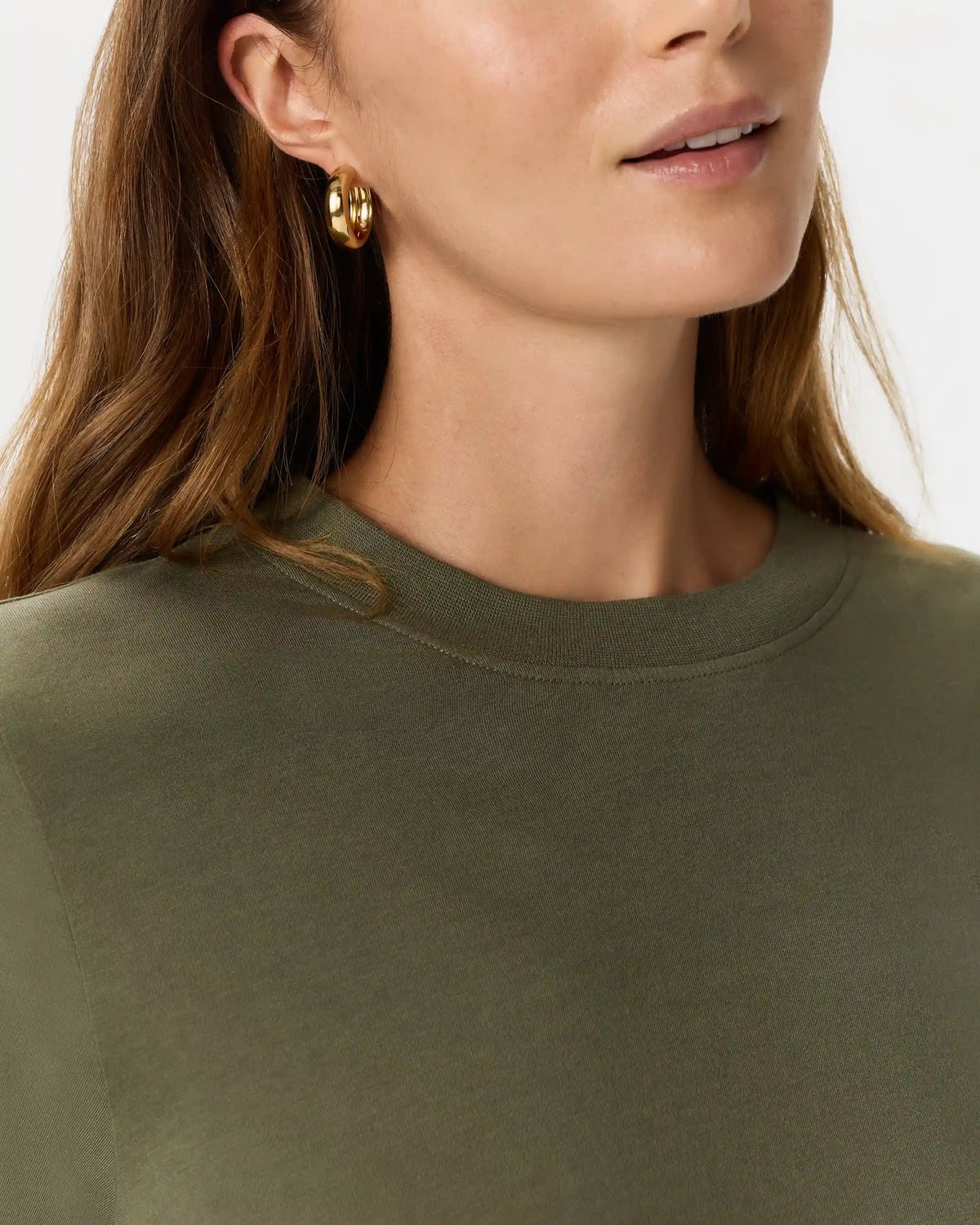 Cotton Modal Relaxed Long Sleeve Tee