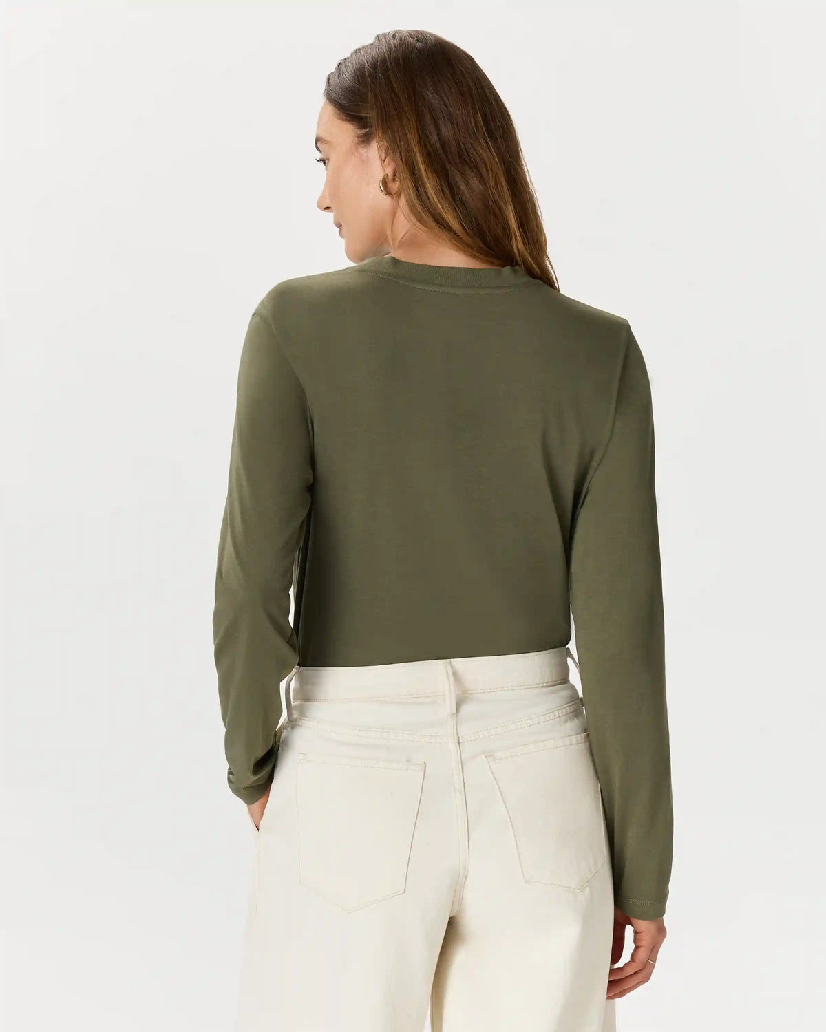 Cotton Modal Relaxed Long Sleeve Tee