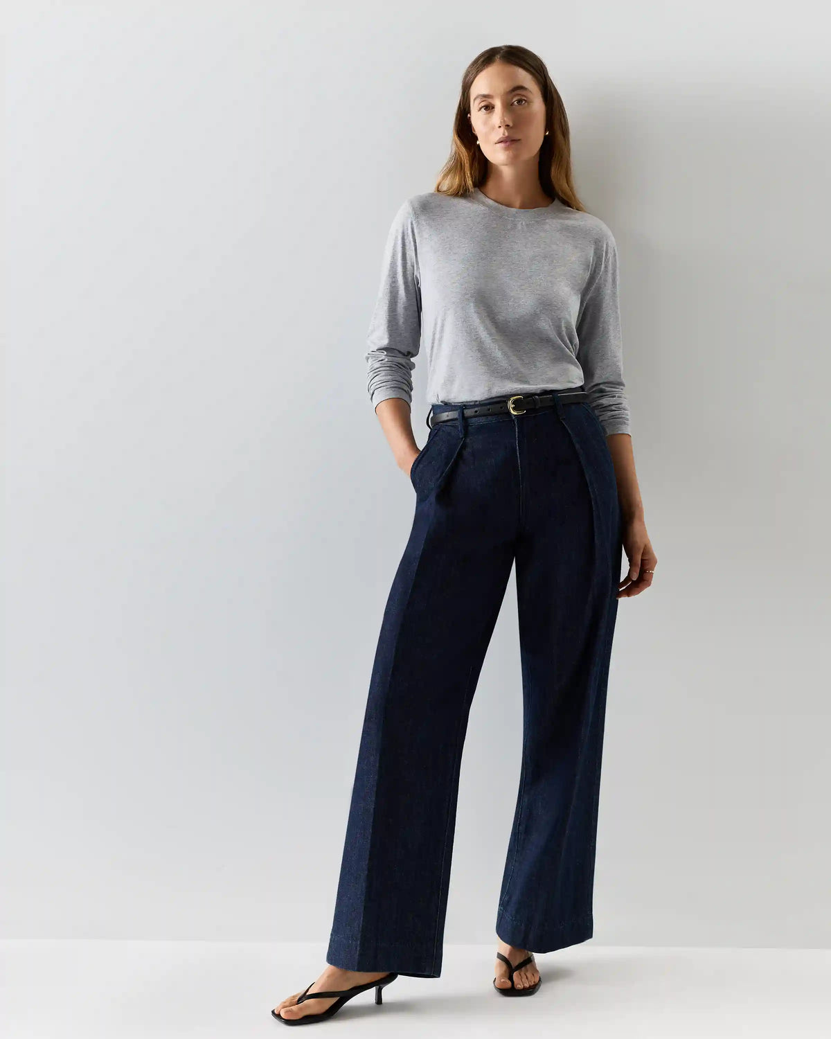Cotton Modal Relaxed Long Sleeve Tee