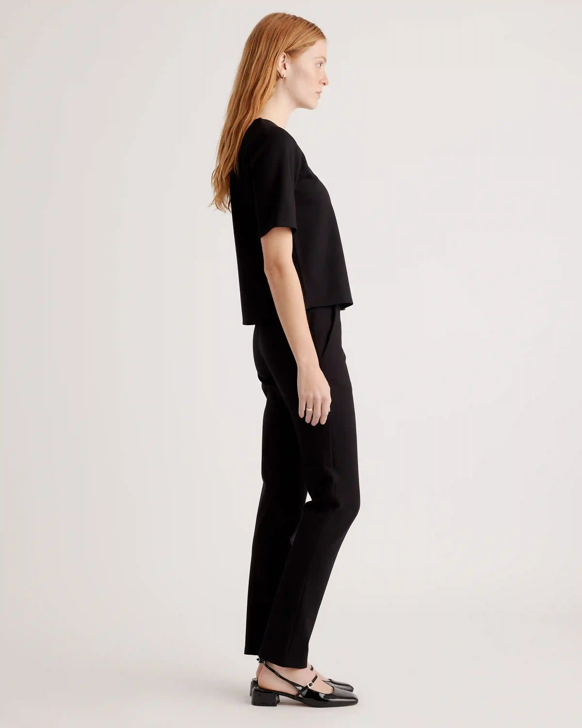 Ultra-Stretch Ponte Short Sleeve Top