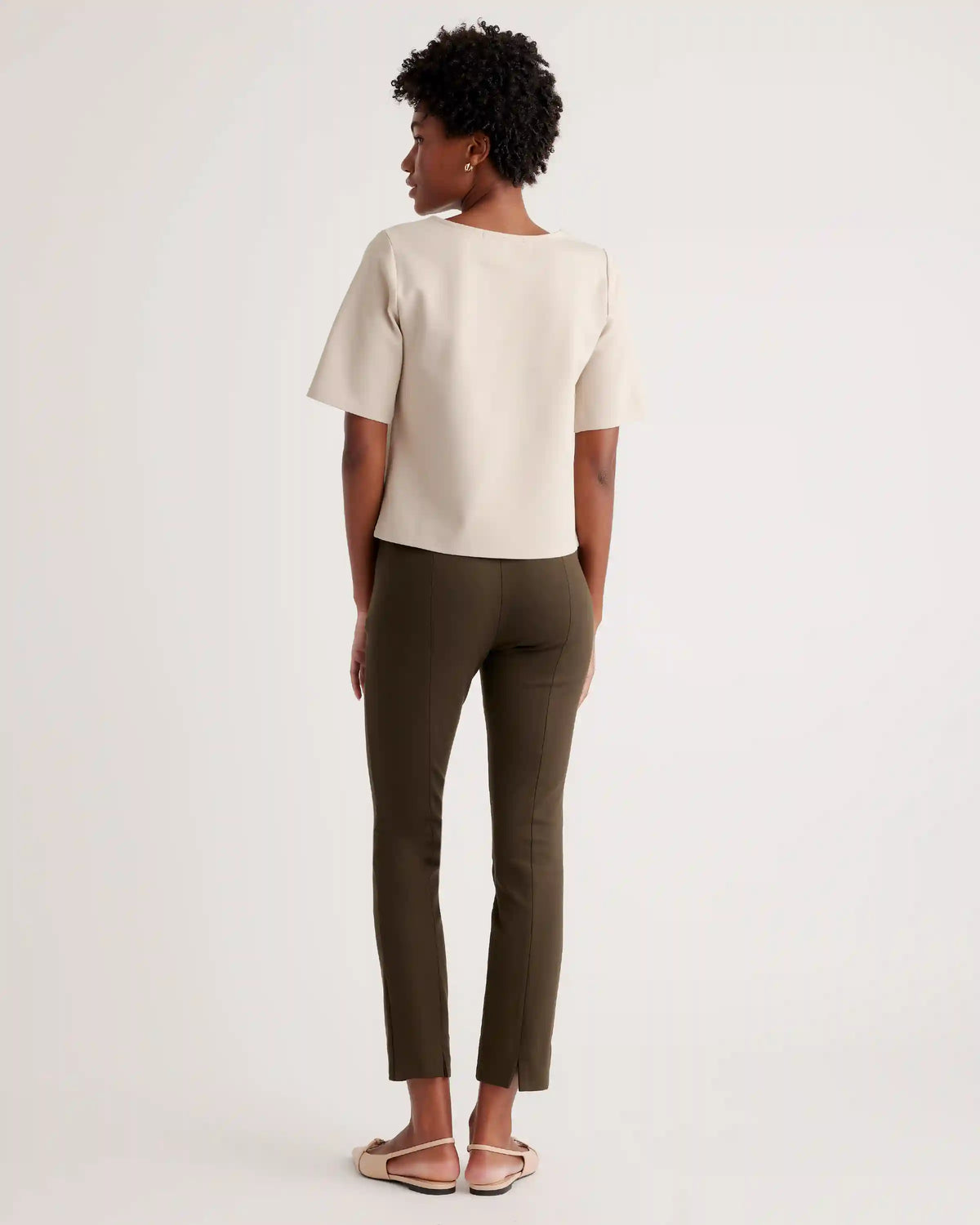 Ultra-Stretch Ponte Short Sleeve Top