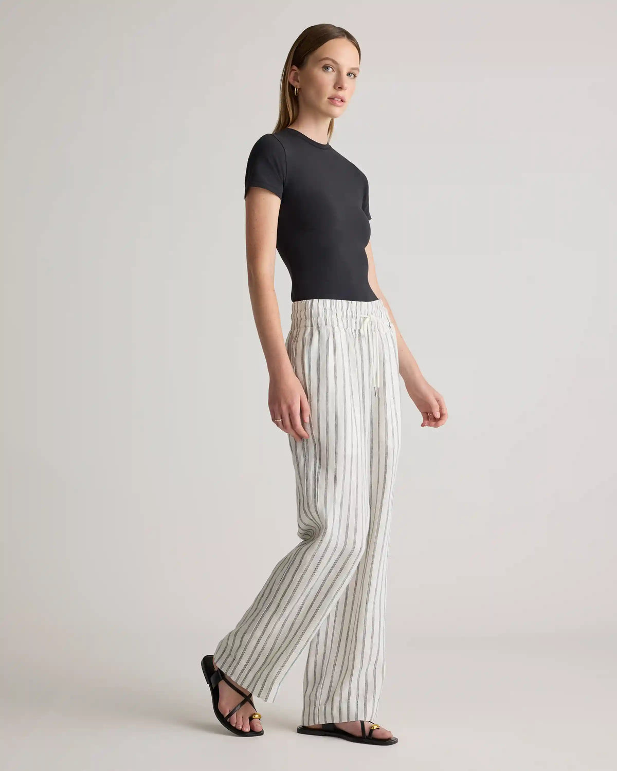 Stretch Cotton Jersey Fitted T-Shirt