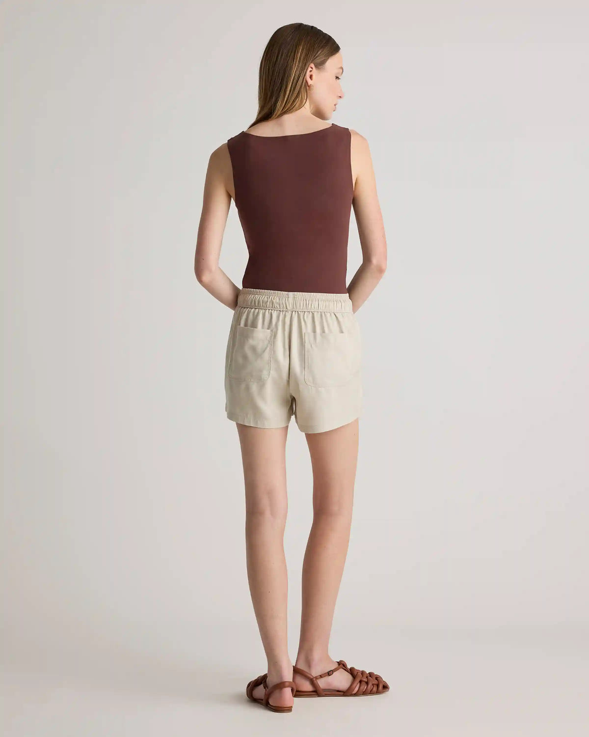 Stretch Cotton Jersey Boat Neck Tank