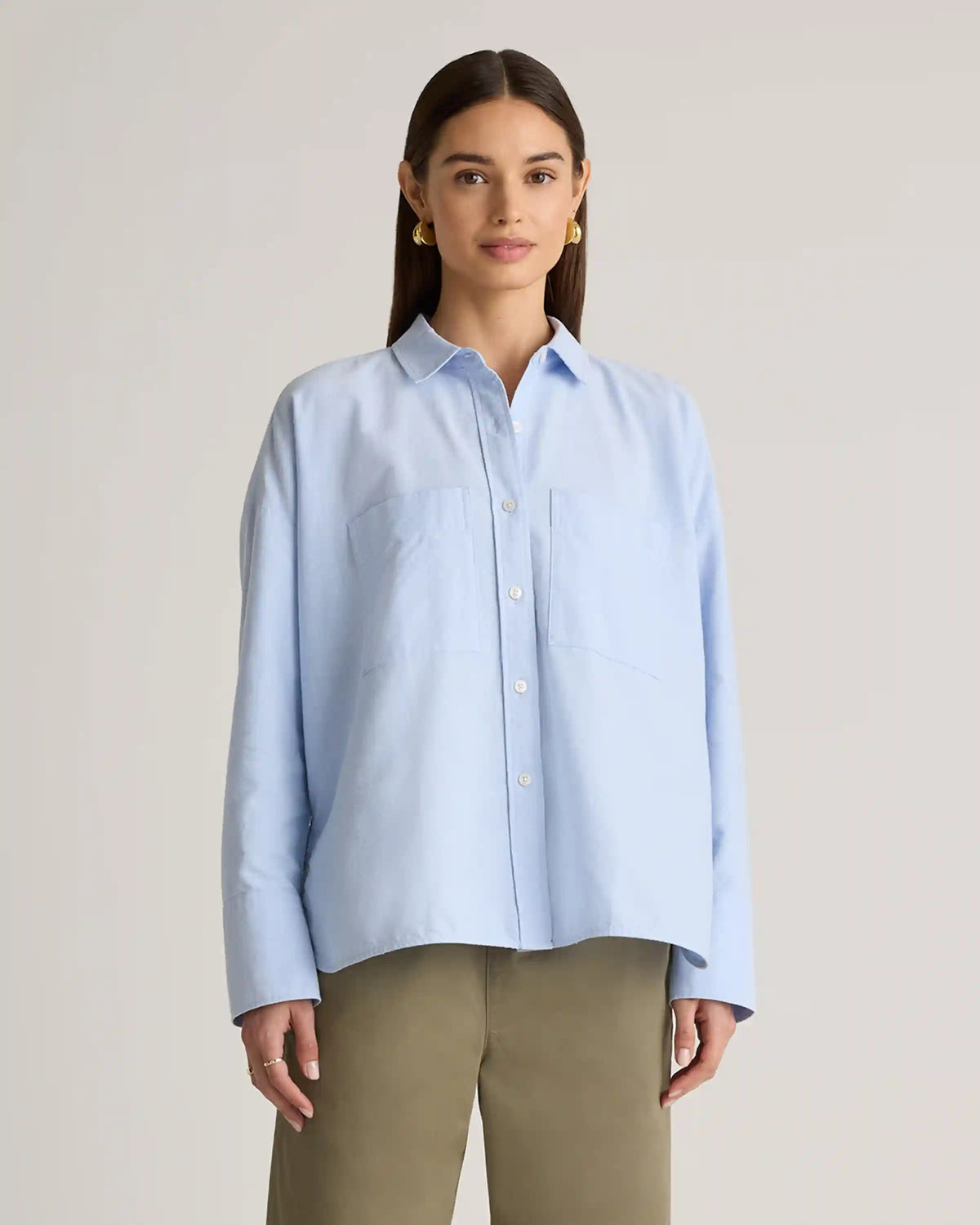 Organic Cotton Boxy Oxford Shirt