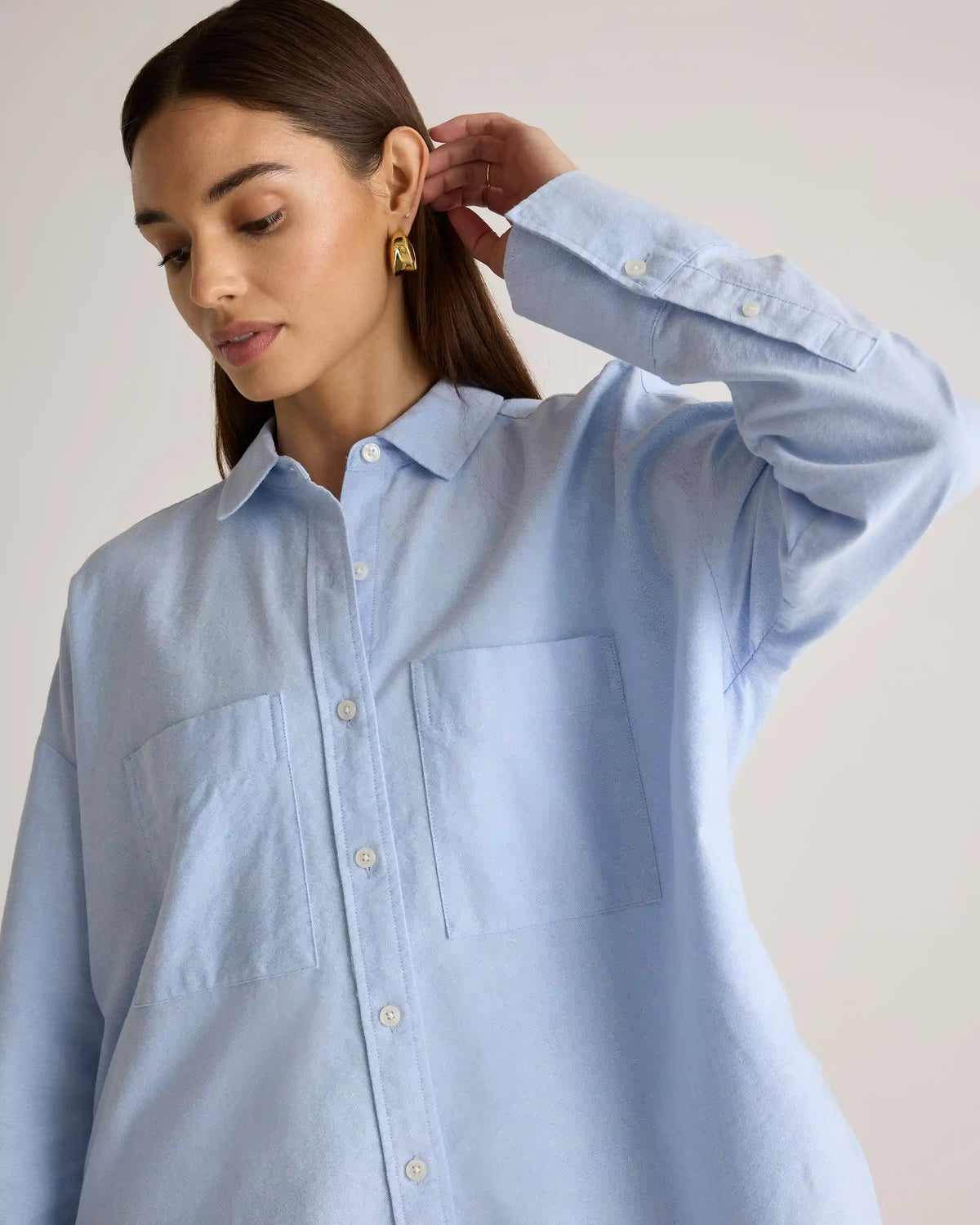 Organic Cotton Boxy Oxford Shirt