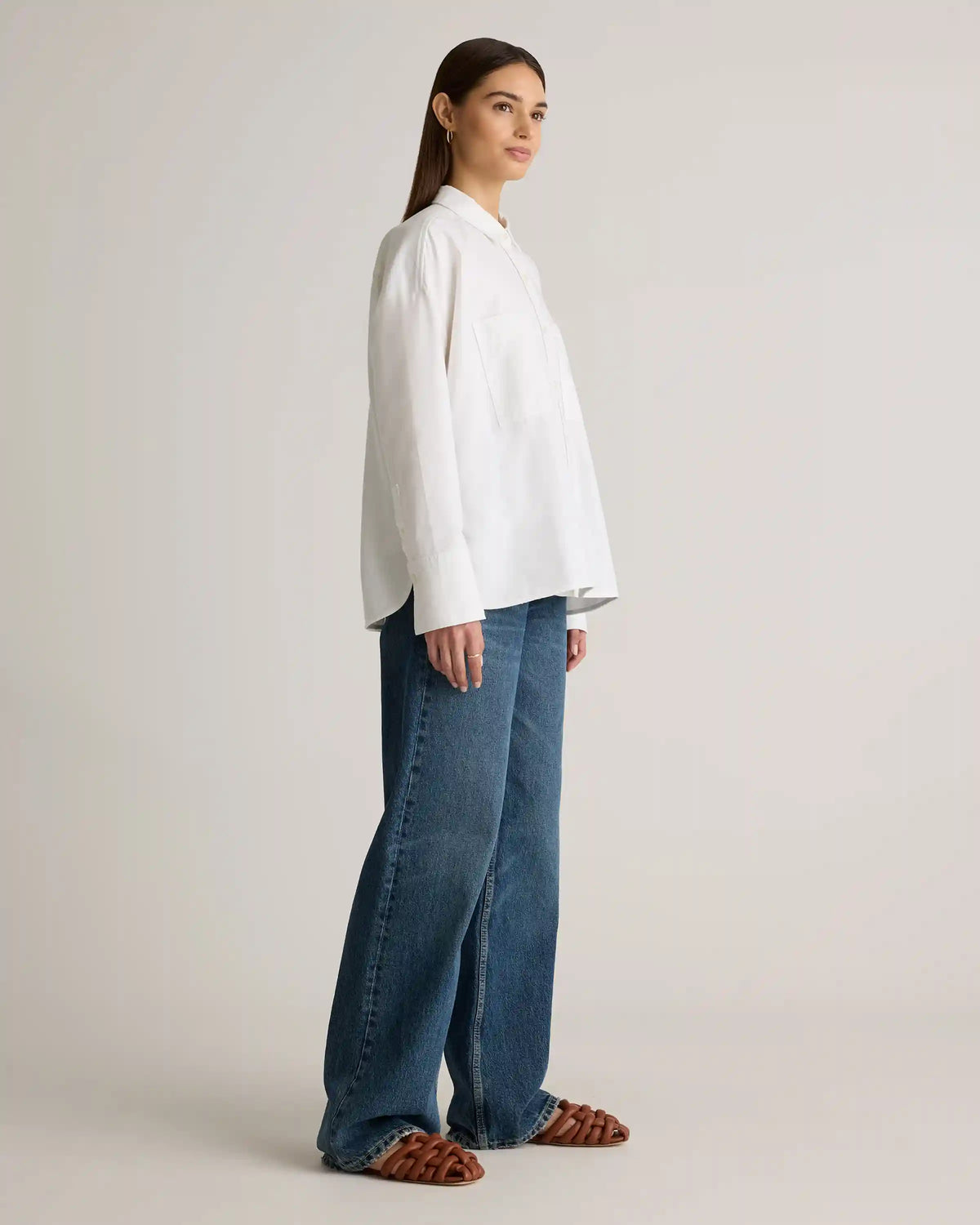 Organic Cotton Boxy Oxford Shirt