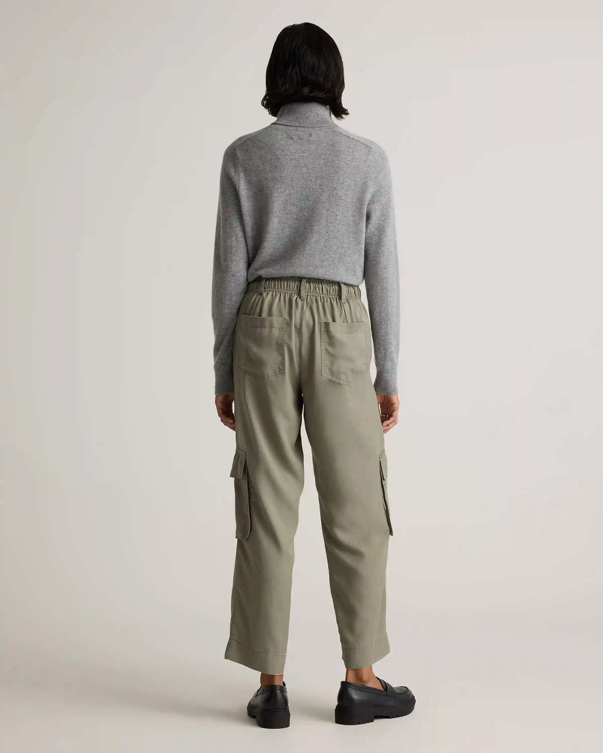 Vintage Wash Tencel Drawstring Cargo Pants