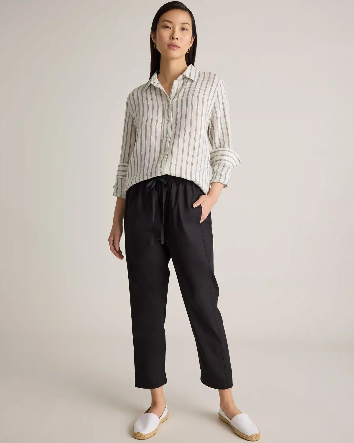 100% Organic Cotton Poplin Pull-On Pants