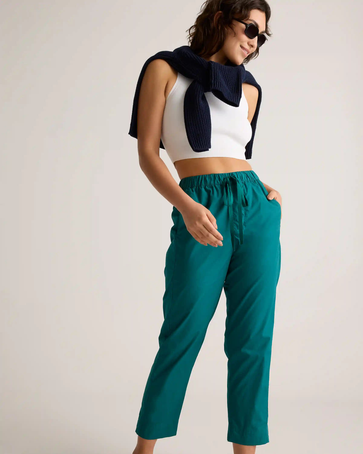 100% Organic Cotton Poplin Pull-On Pants