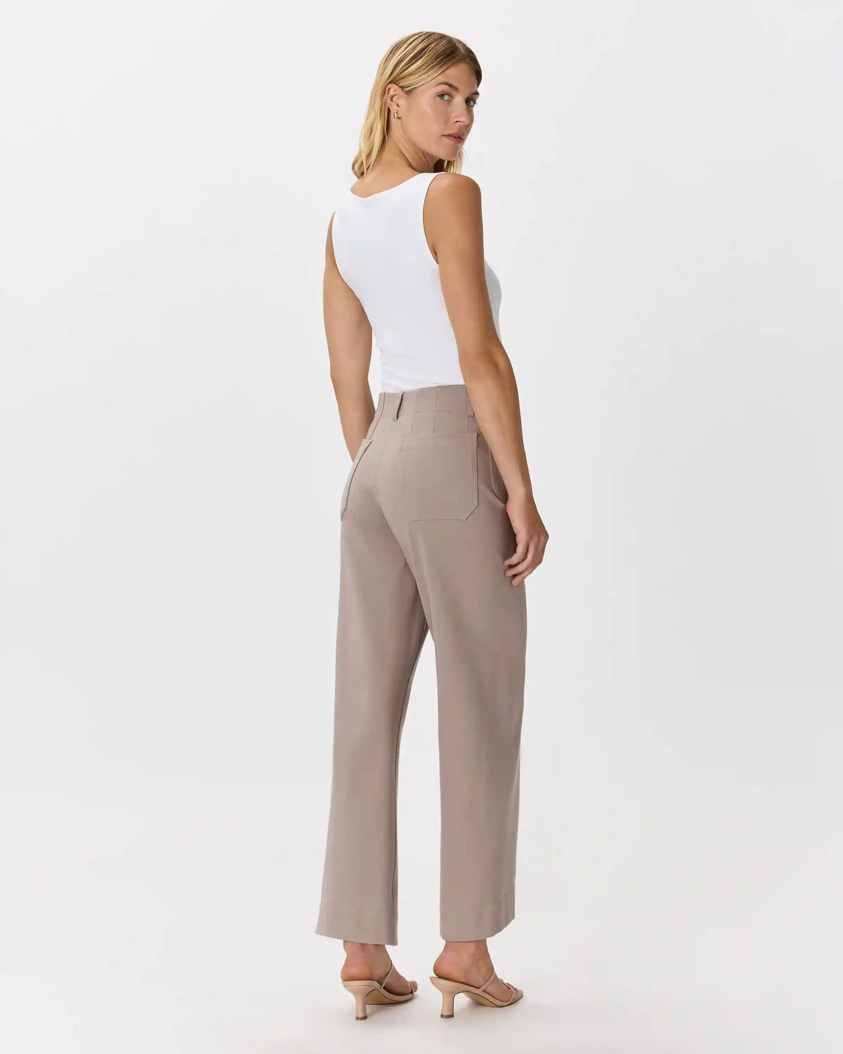 Ultra-Stretch Ponte Cropped Wide Leg Pants