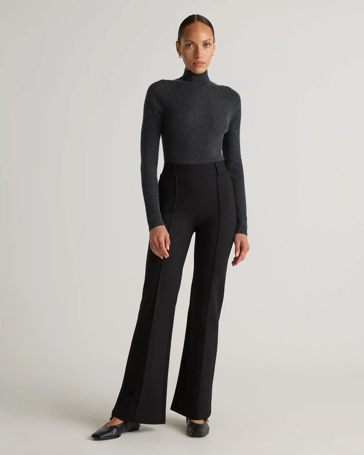 Ultra-Stretch Ponte Flare Leg Pants