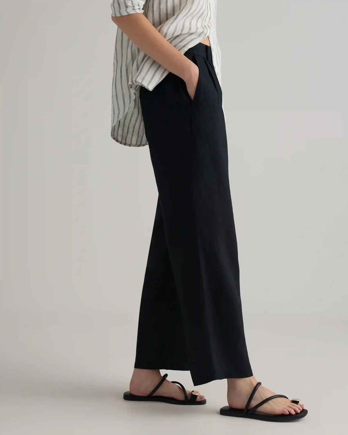 100% European Linen Pleated Trouser