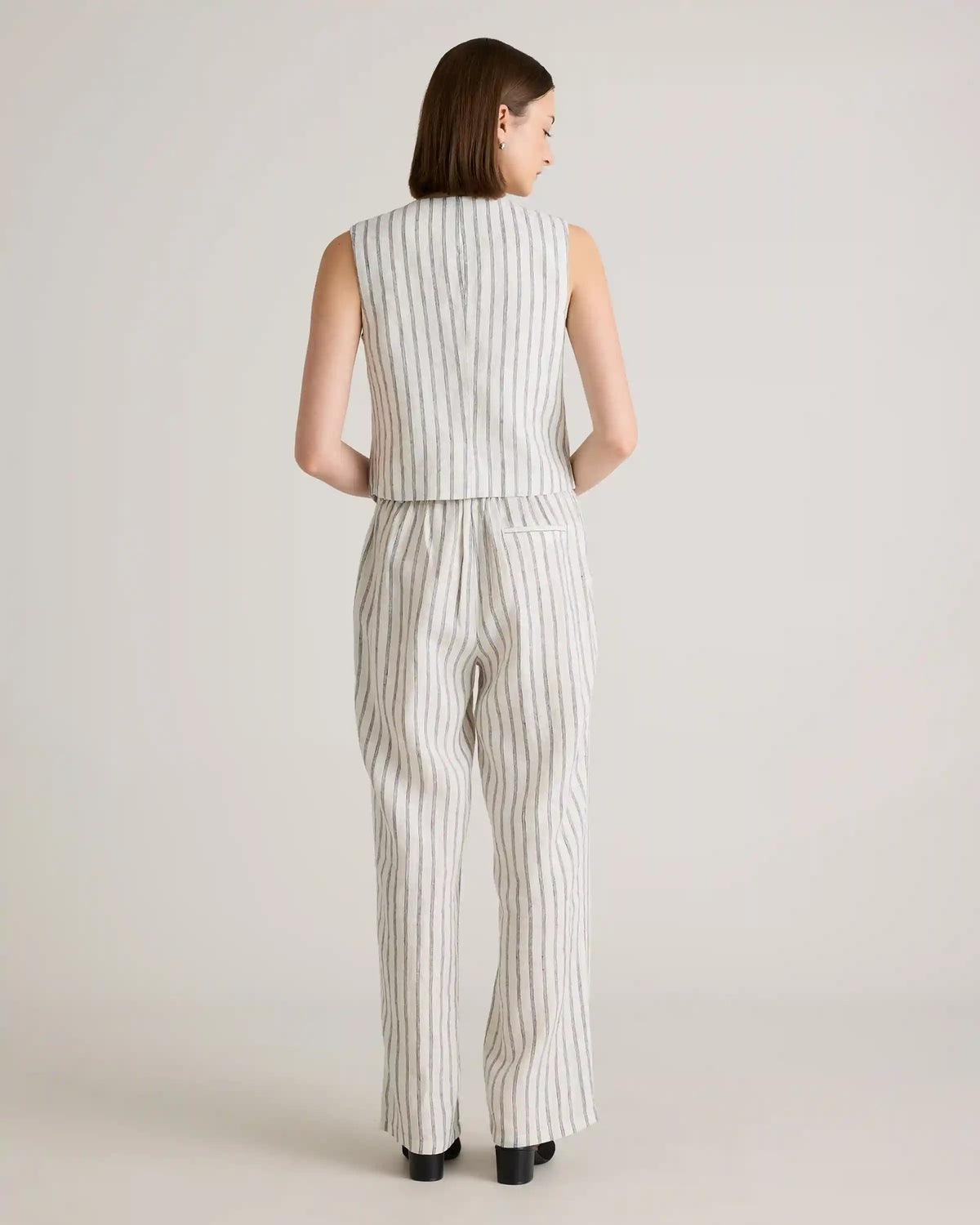 100% European Linen Pleated Trouser