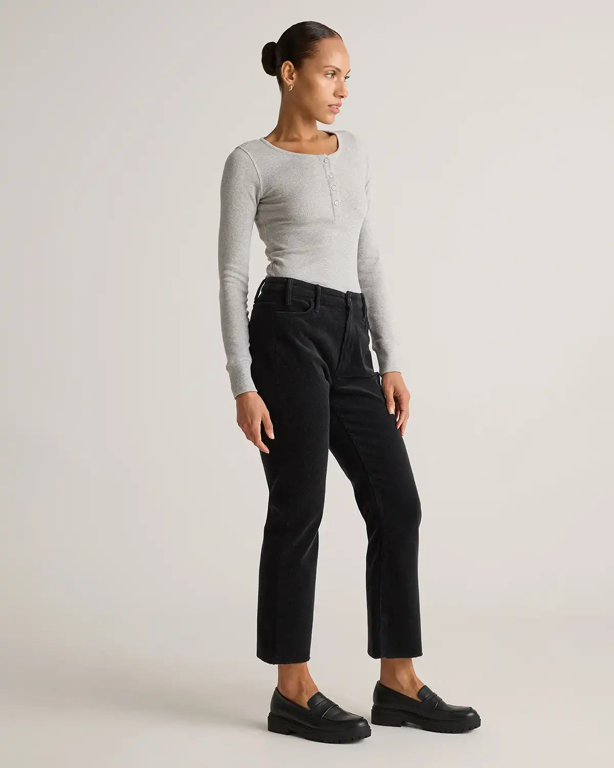 Organic Stretch Corduroy Kick Flare Pants
