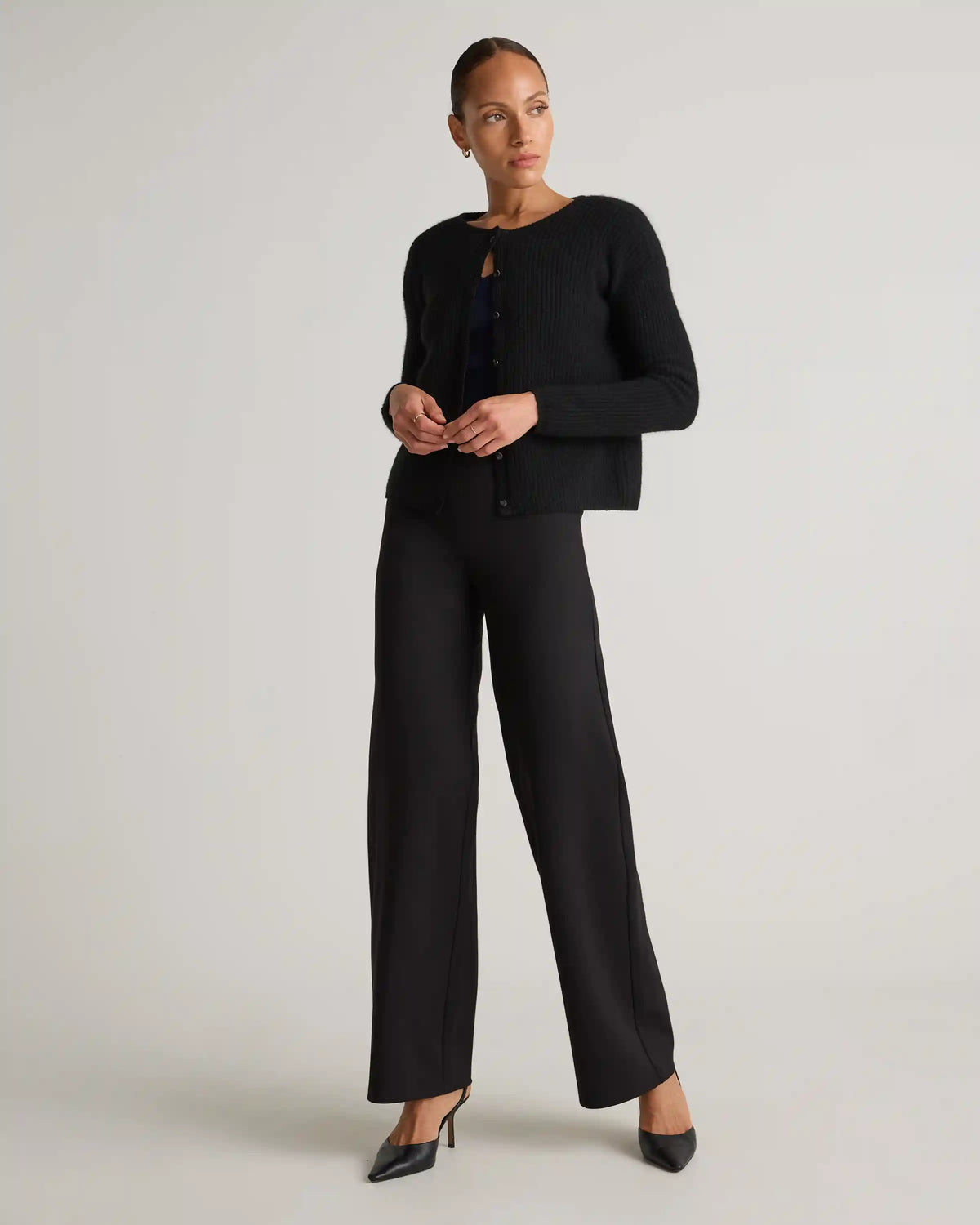 Ultra-Stretch Ponte Wide Leg Pants