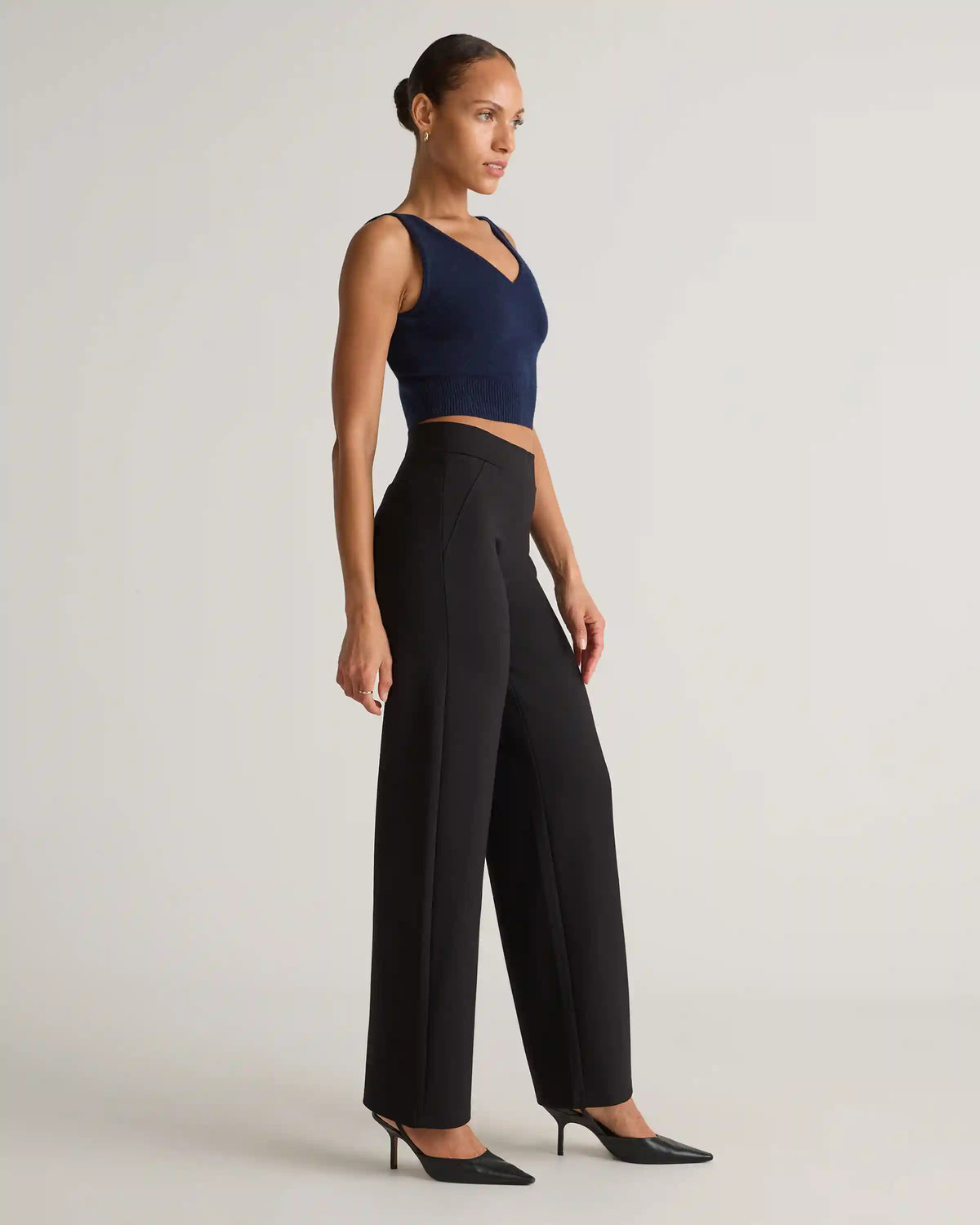 Ultra-Stretch Ponte Wide Leg Pants