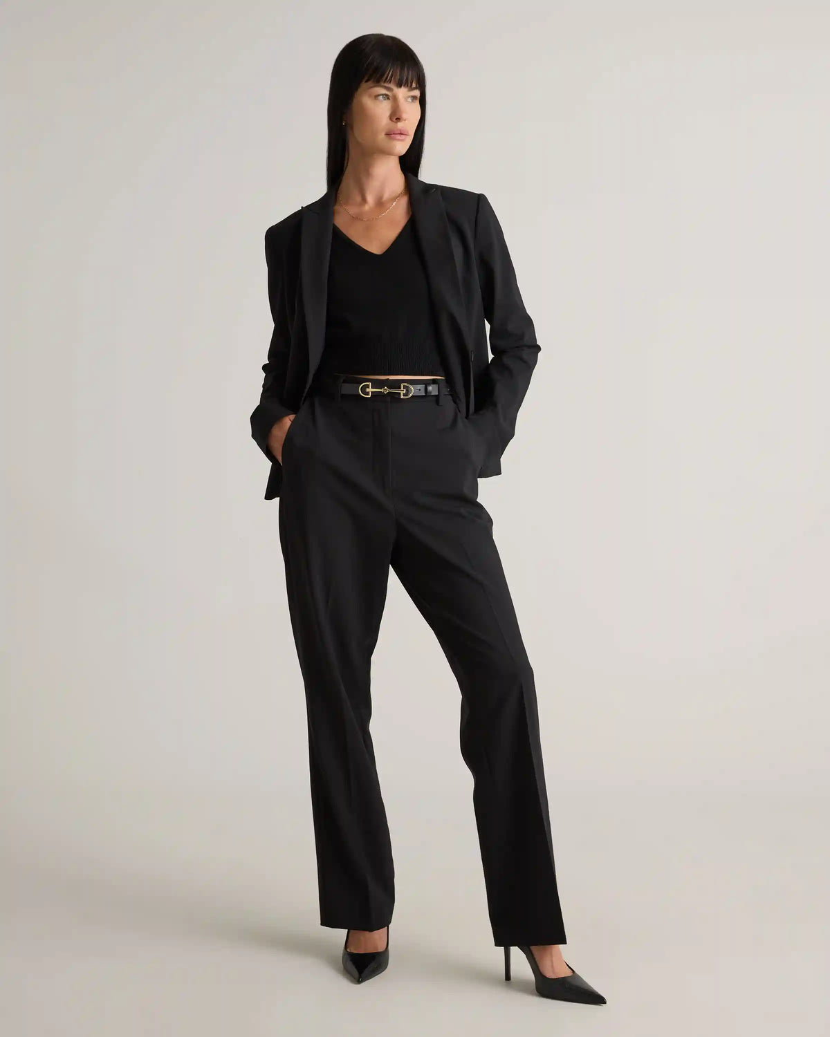 Italian Wool Straight Leg Pants