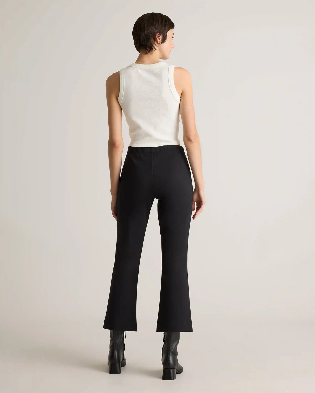Organic Cotton Double Knit Kick Flare Pants