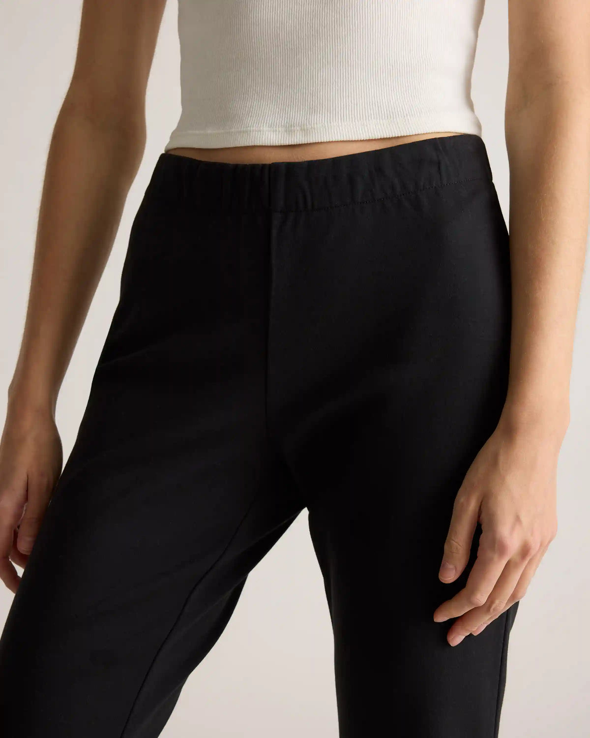 Organic Cotton Double Knit Kick Flare Pants