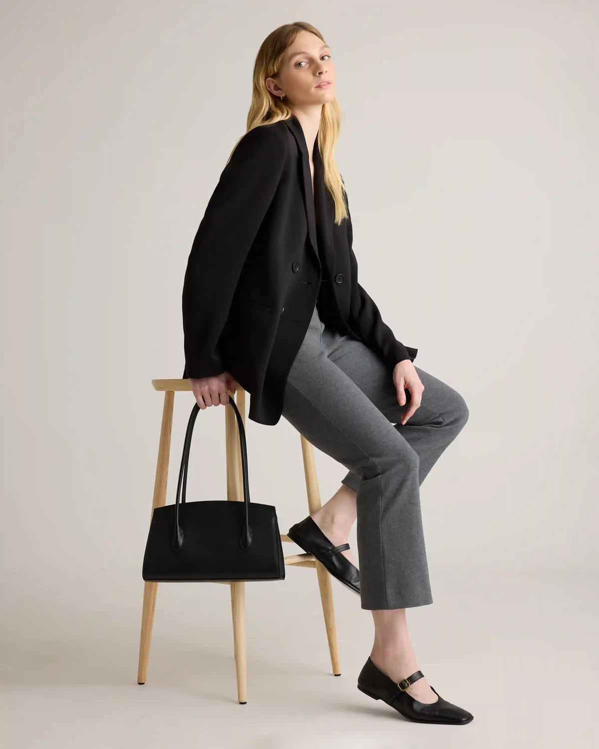 Organic Cotton Double Knit Kick Flare Pants