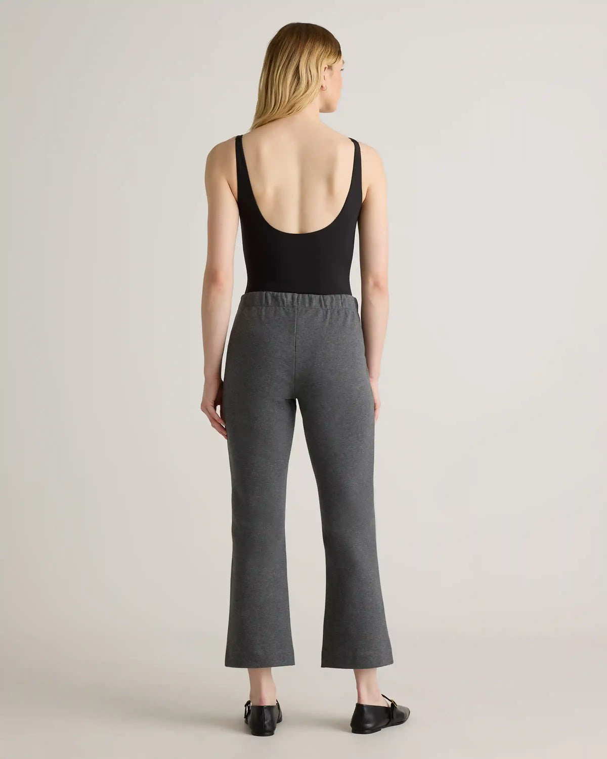Organic Cotton Double Knit Kick Flare Pants