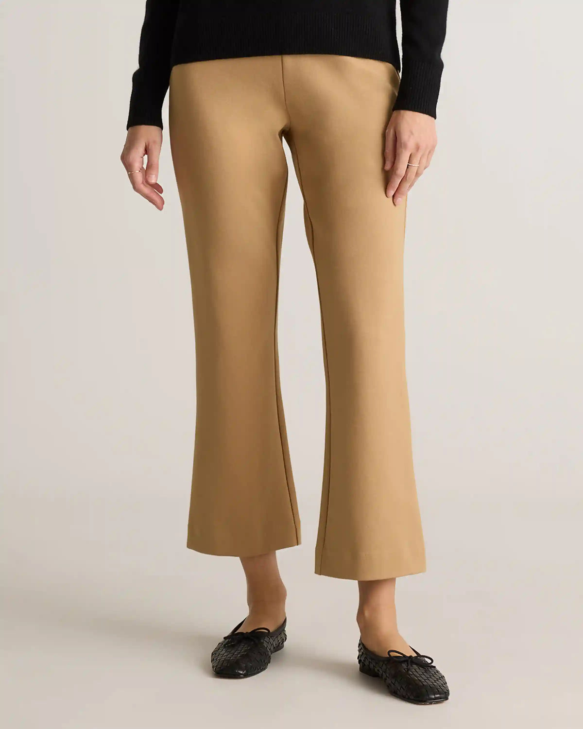 Organic Cotton Double Knit Kick Flare Pants