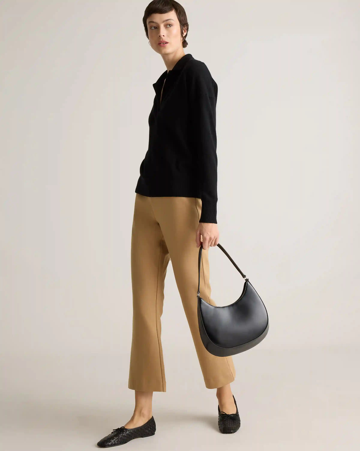 Organic Cotton Double Knit Kick Flare Pants