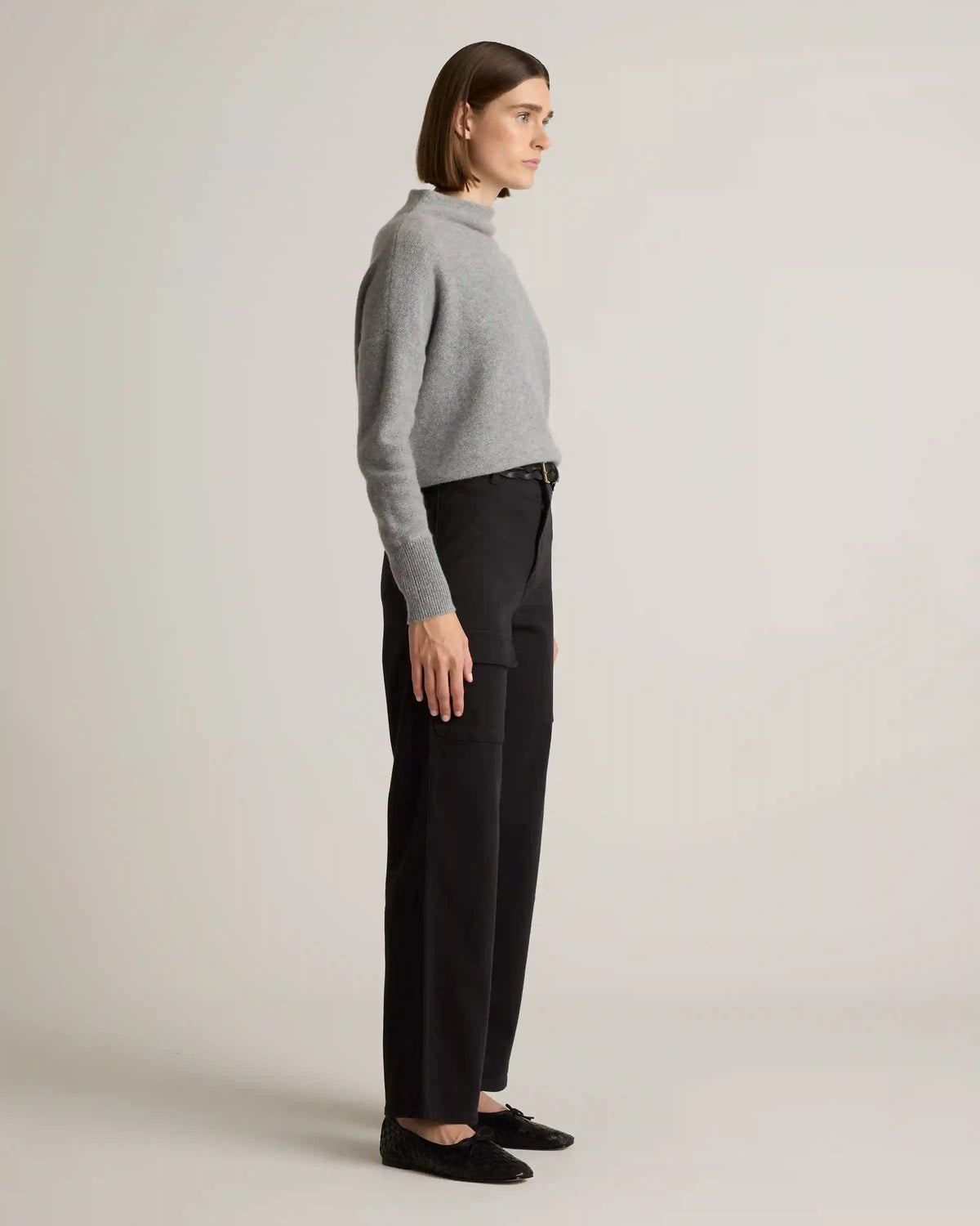 Organic Stretch Cotton Twill Cargo Pants