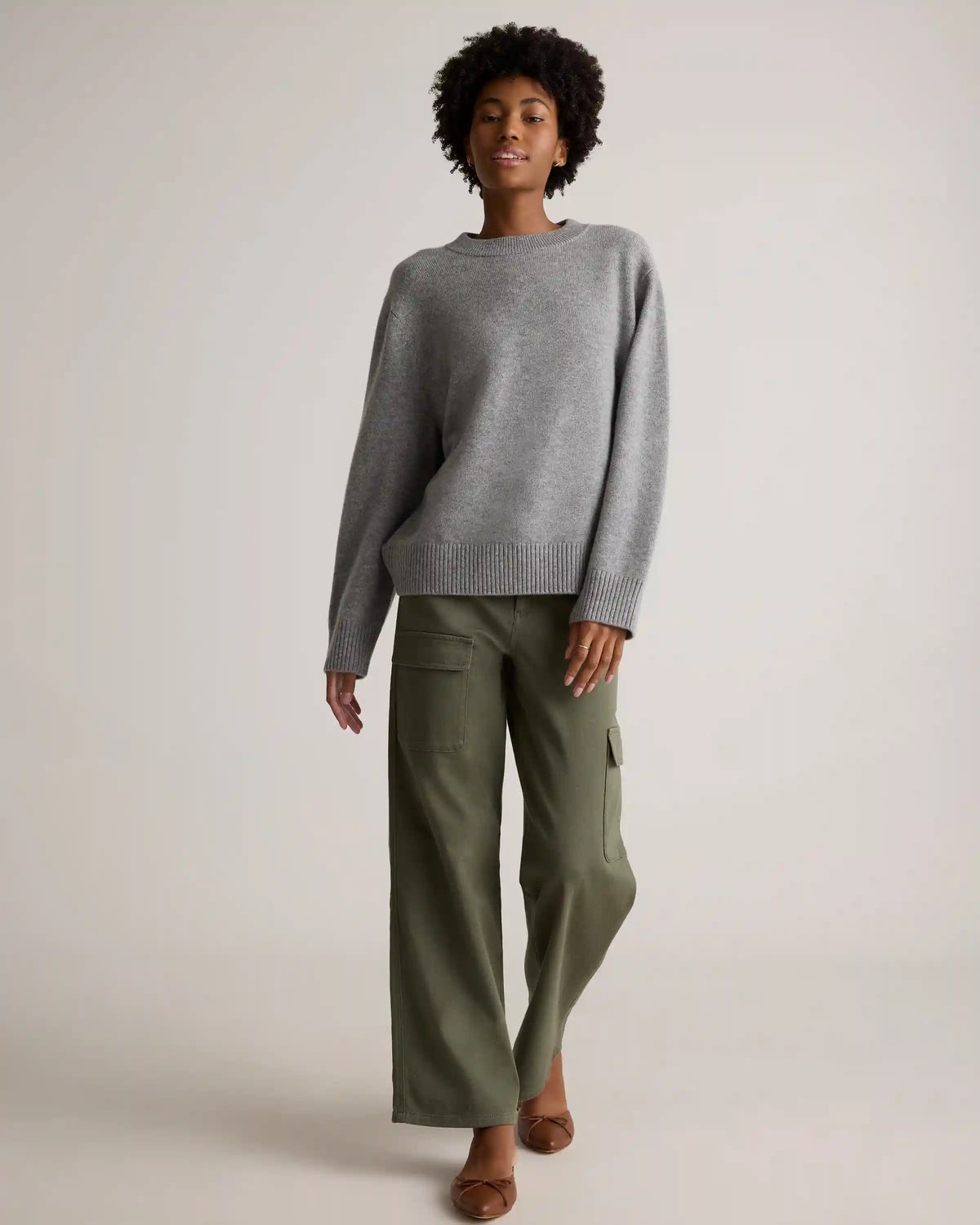 Organic Stretch Cotton Twill Cargo Pants