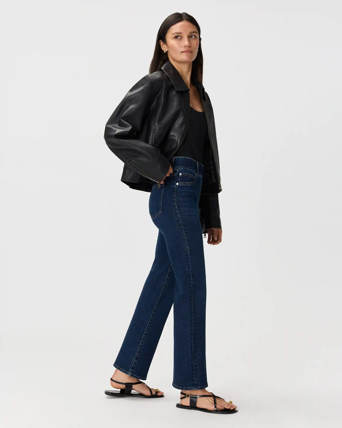 Nina Stretch Pull-On Kick Flare Jeans