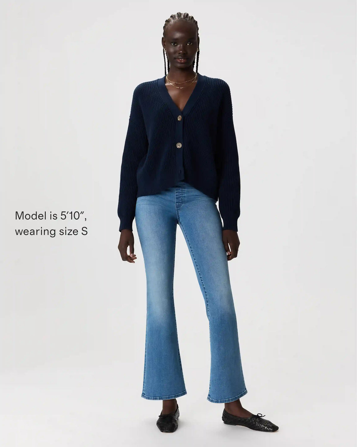 Nina Stretch Pull-On Flare Jeans
