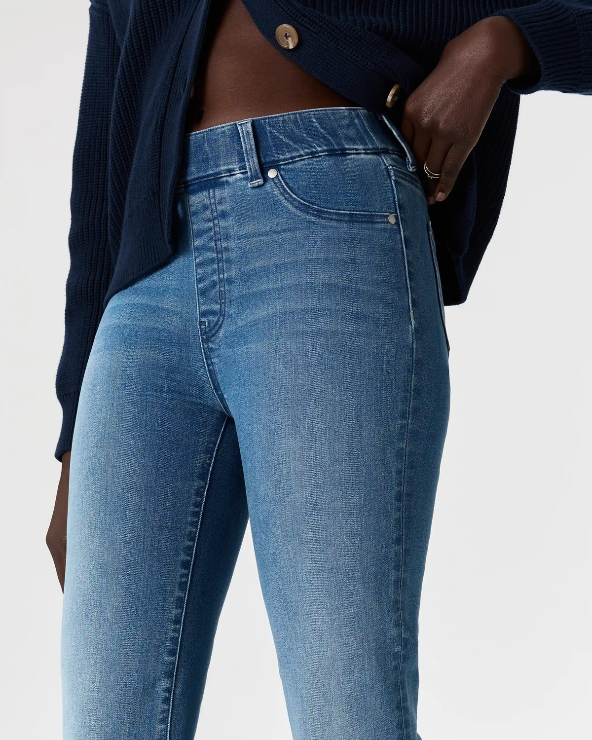 Nina Stretch Pull-On Flare Jeans