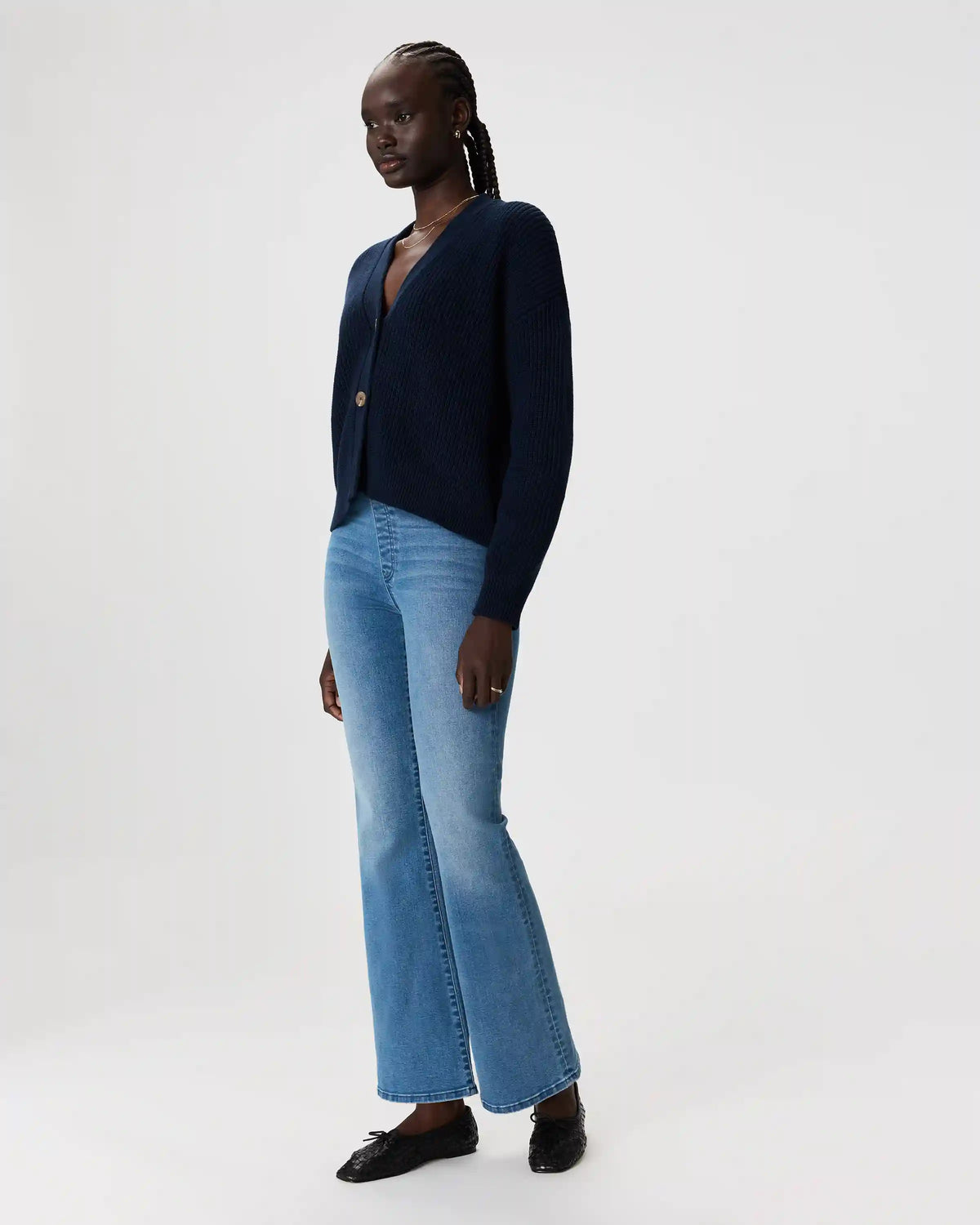Nina Stretch Pull-On Flare Jeans