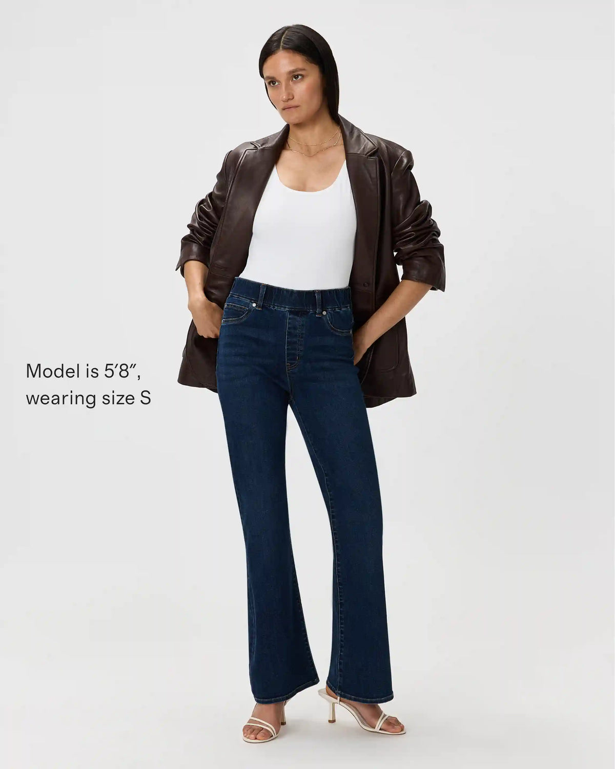 Nina Stretch Pull-On Flare Jeans
