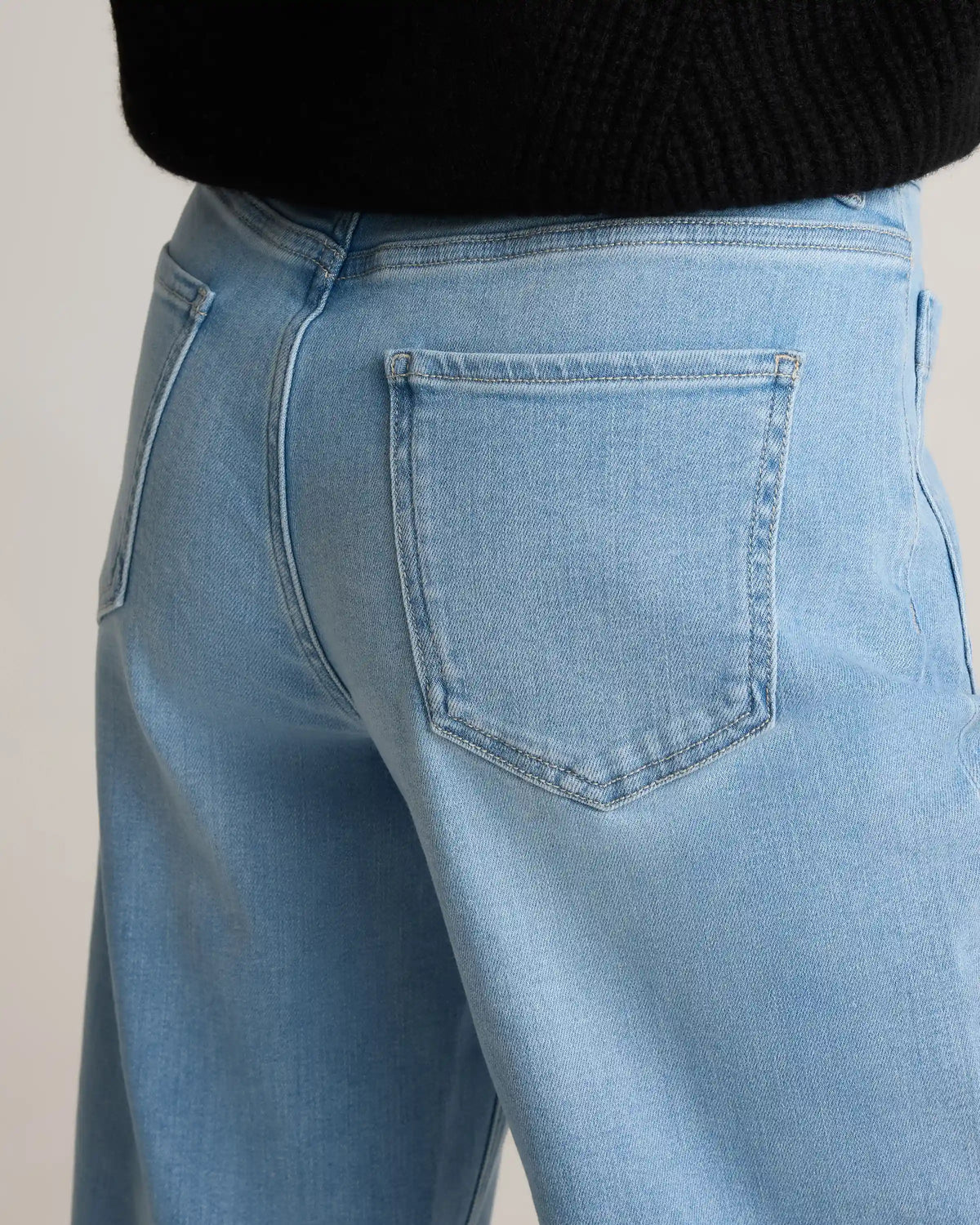 Bella Stretch Patch Pocket Wide Leg Jeans