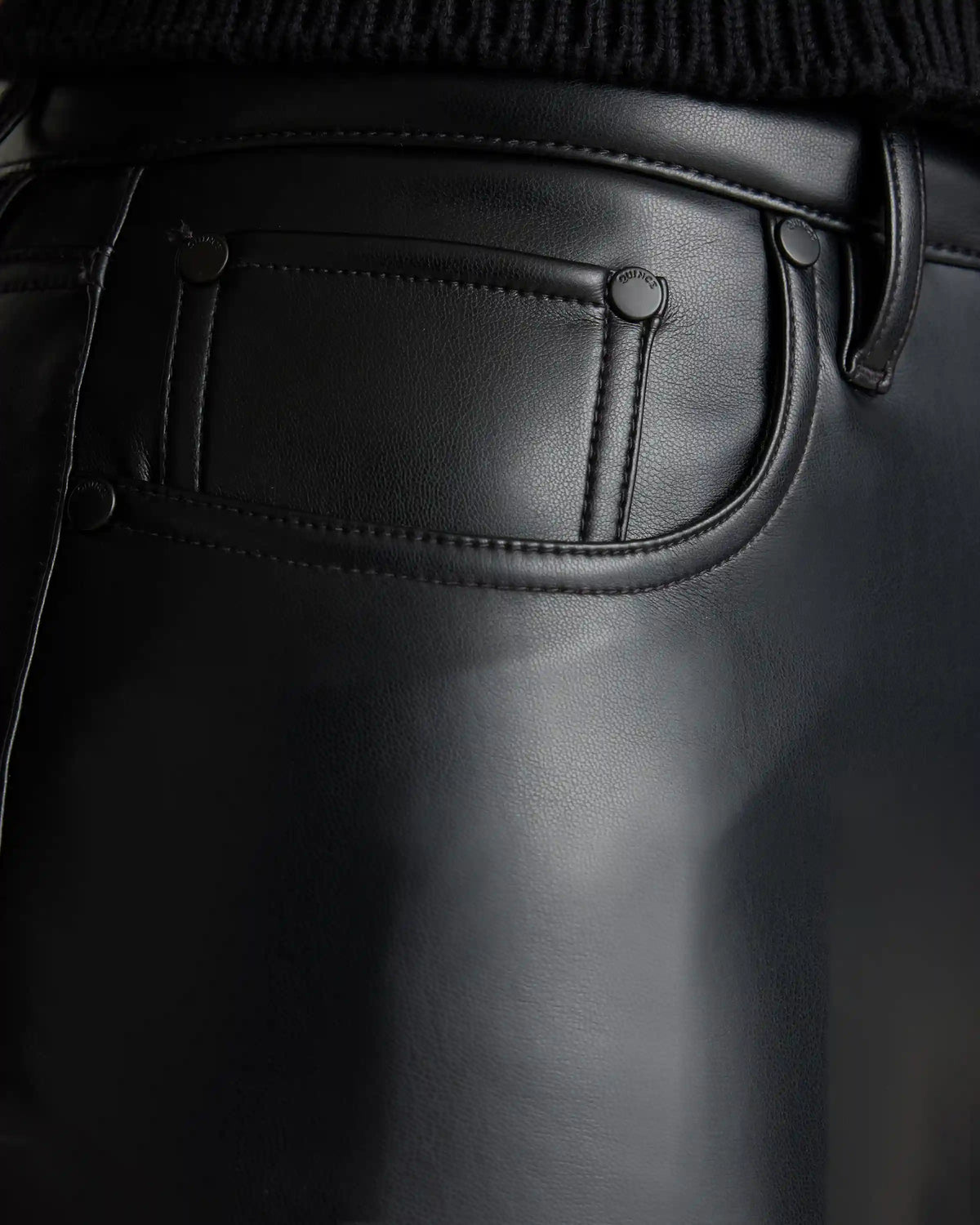 Vegan Leather Straight Leg Pants