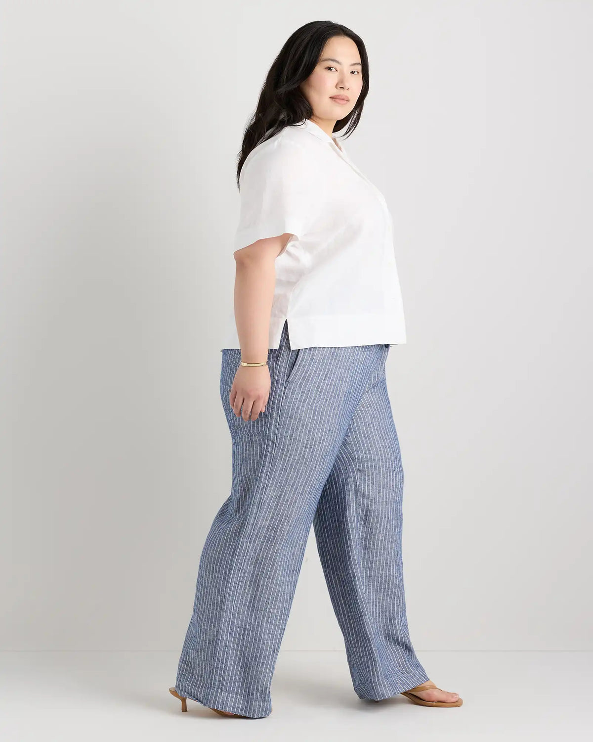 100% European Linen Wide Leg Pants