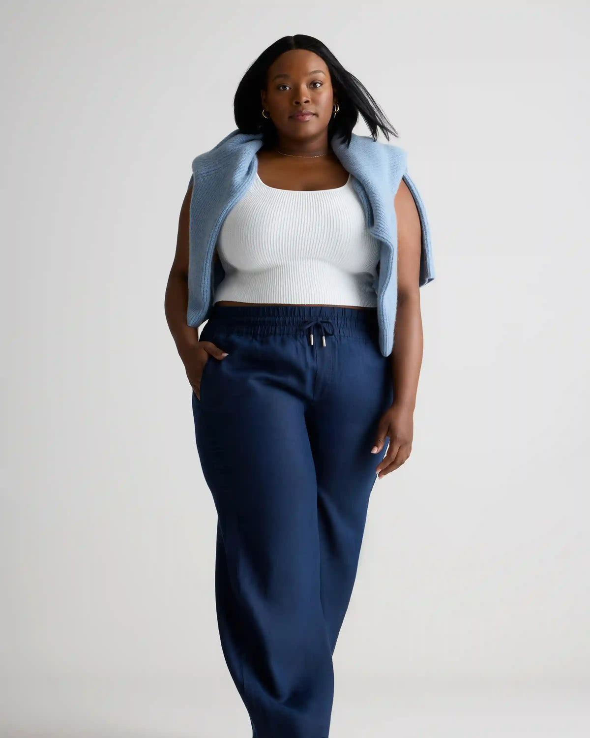 100% European Linen Wide Leg Pants