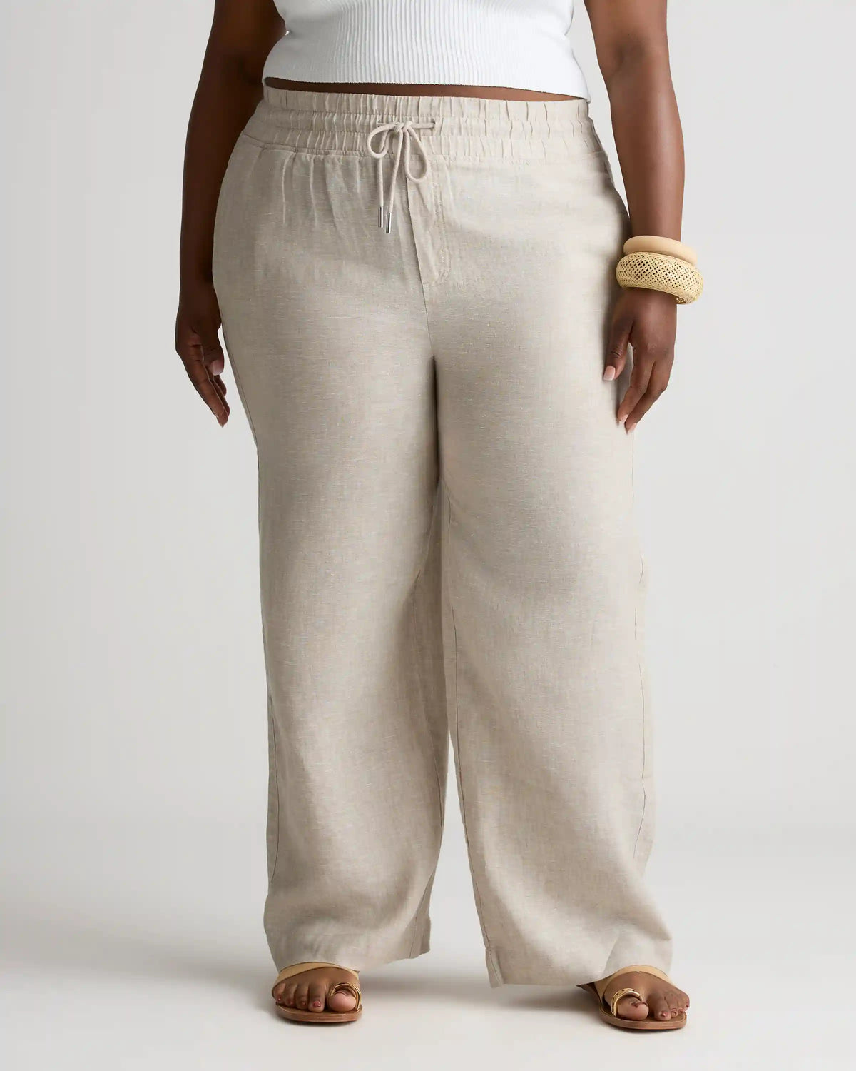 100% European Linen Wide Leg Pants