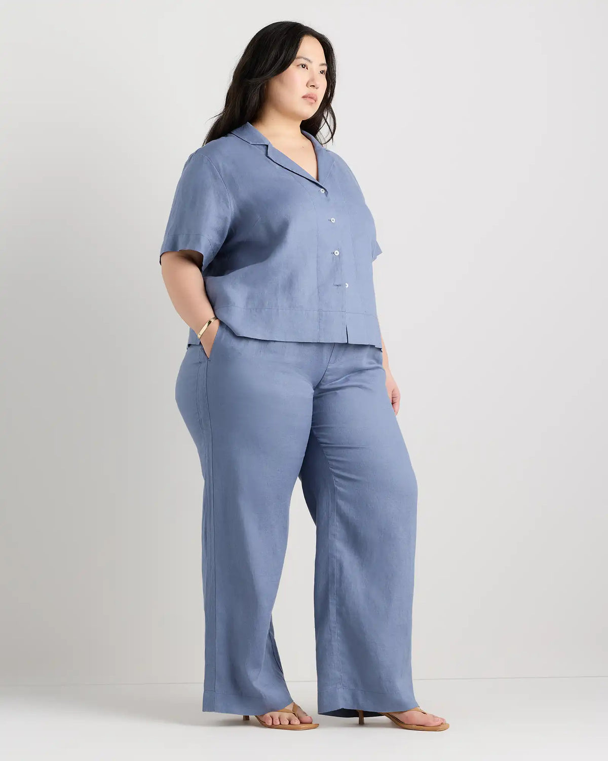 100% European Linen Wide Leg Pants