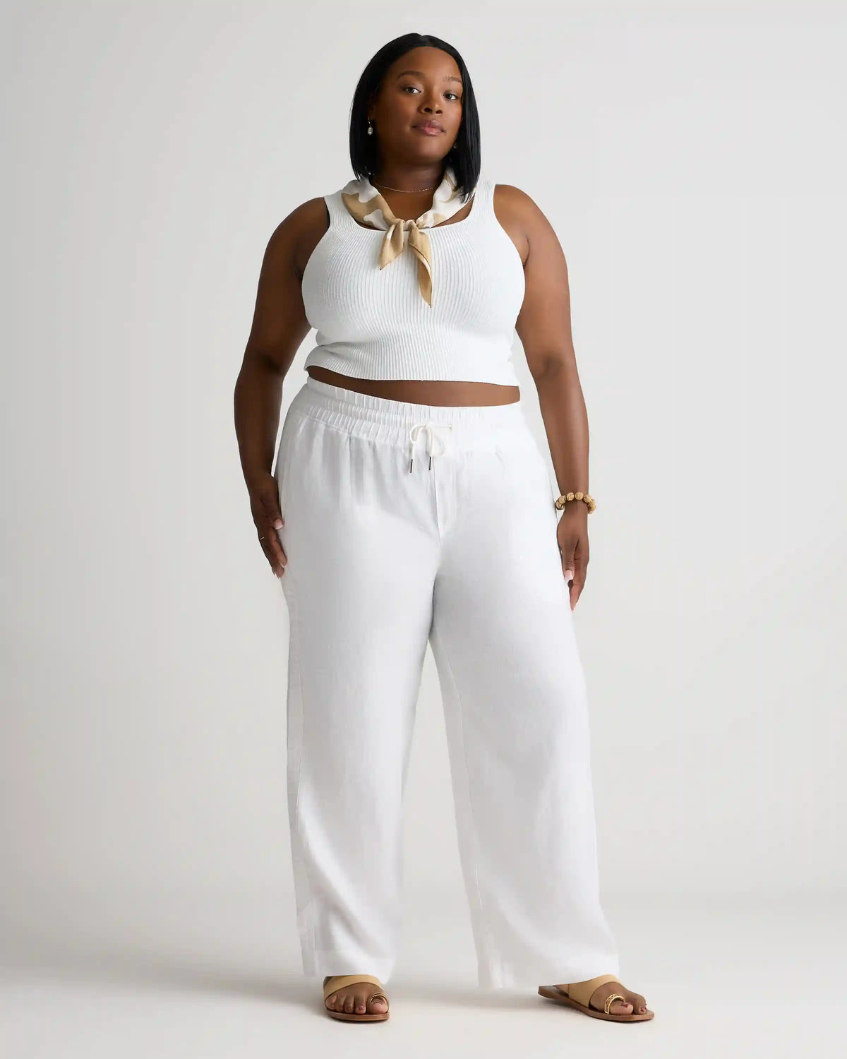 100% European Linen Wide Leg Pants
