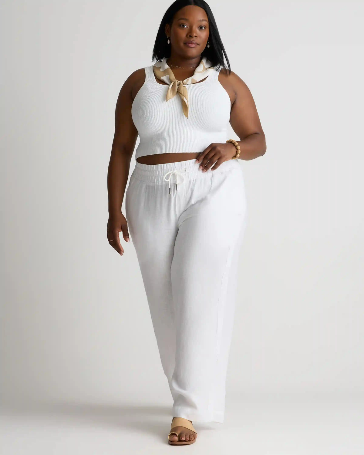 100% European Linen Wide Leg Pants