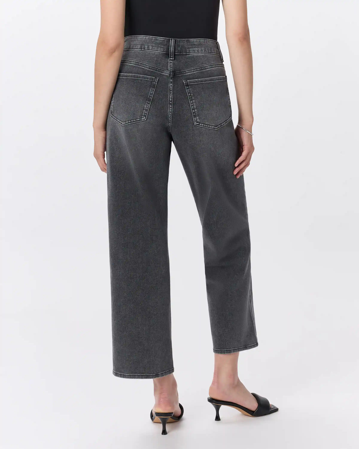 Bella Stretch Patch Pocket Wide Leg Jeans
