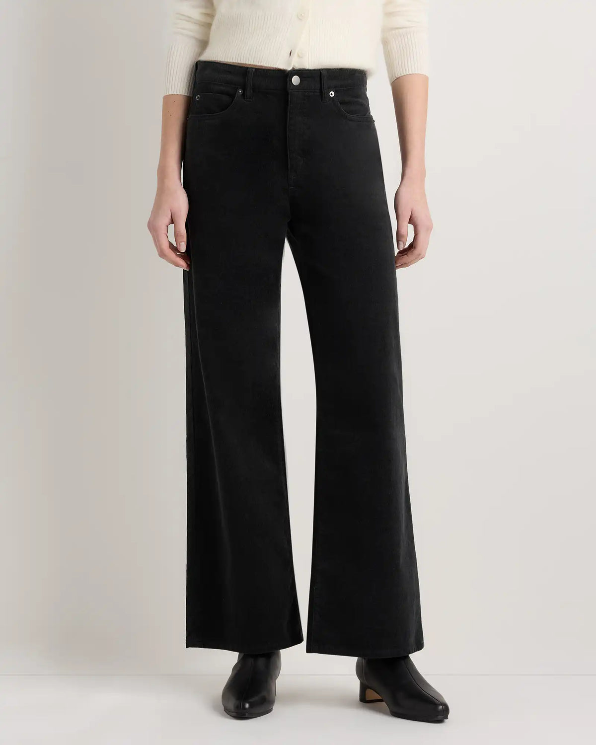 Organic Stretch Corduroy Wide Leg Pants