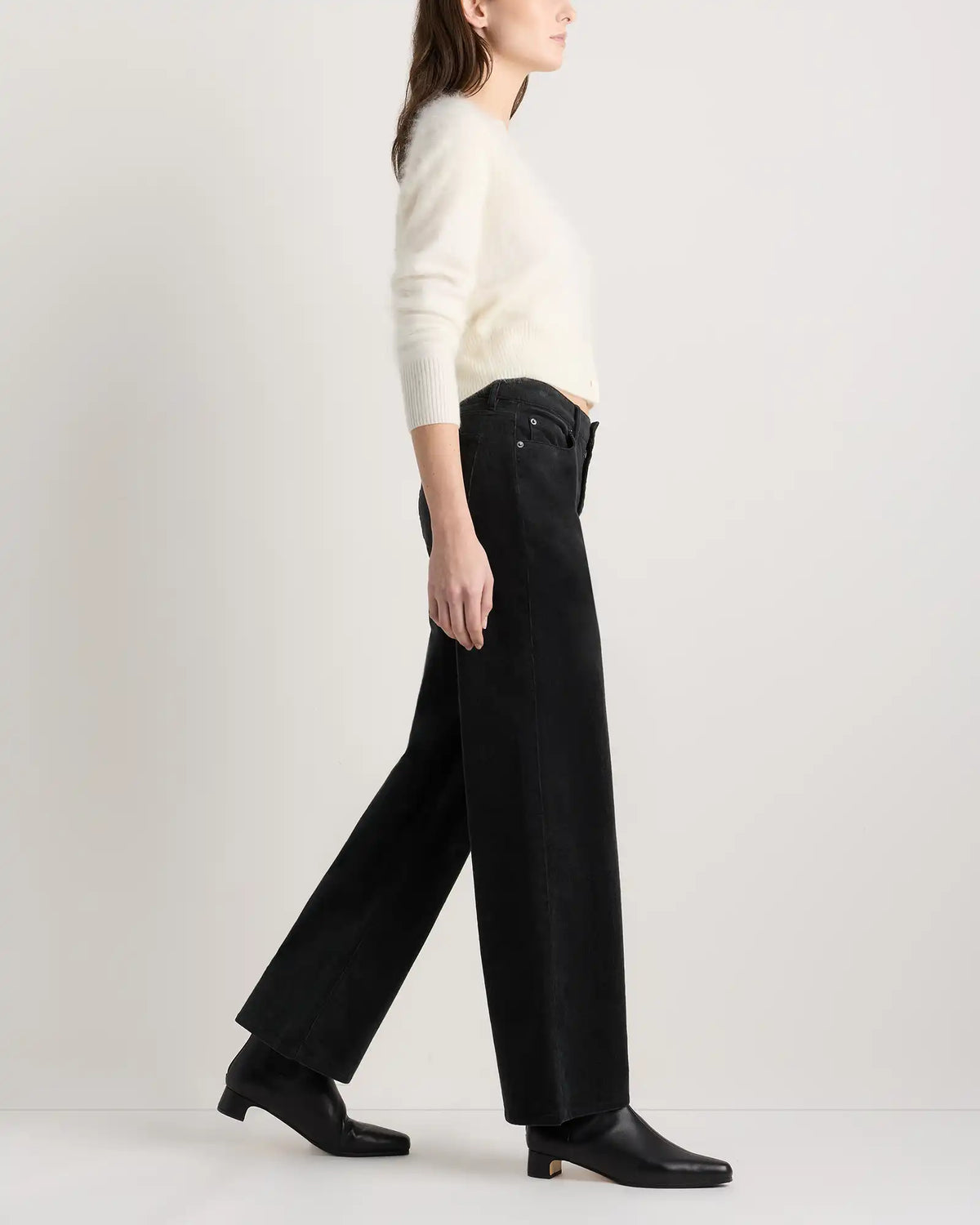 Organic Stretch Corduroy Wide Leg Pants