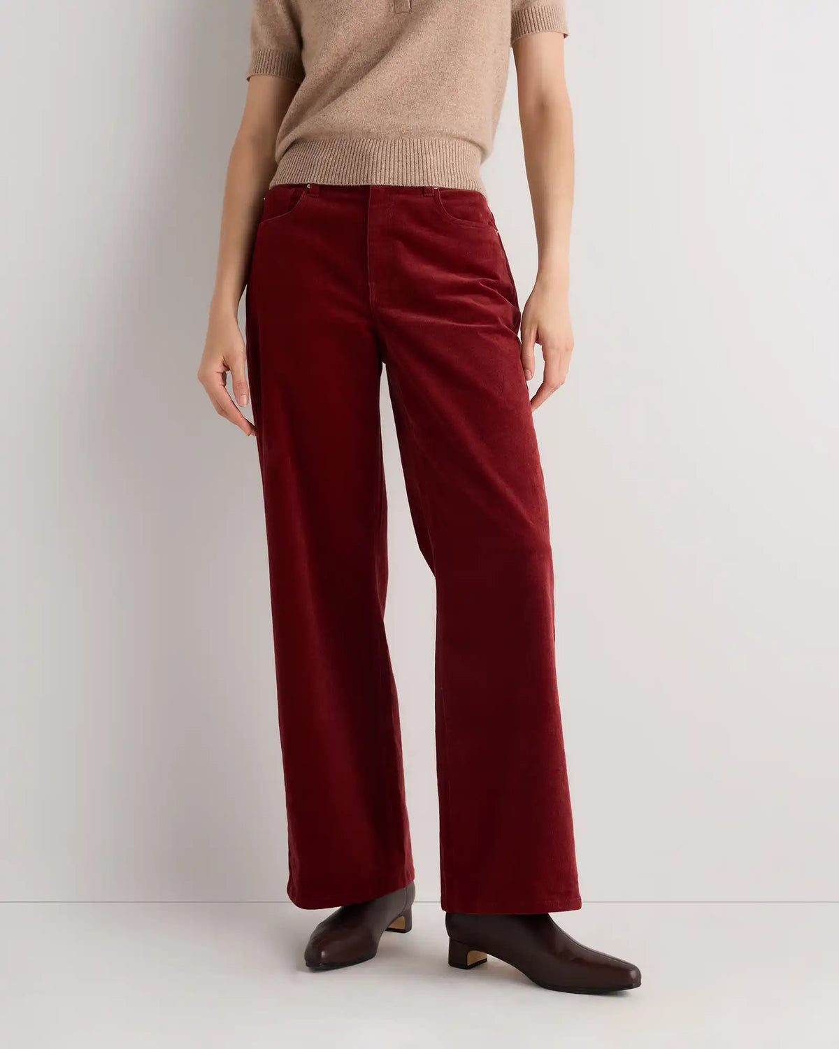 Organic Stretch Corduroy Wide Leg Pants