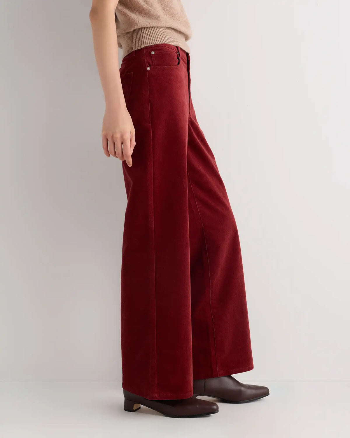 Organic Stretch Corduroy Wide Leg Pants