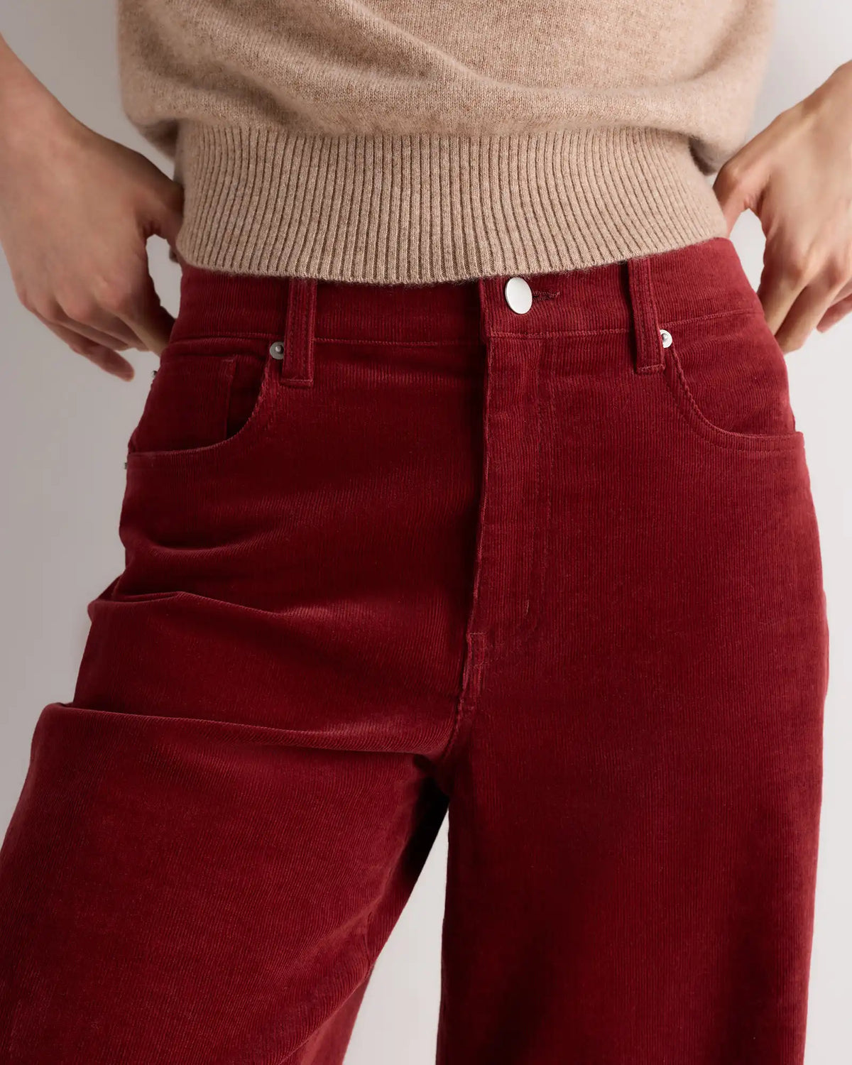 Organic Stretch Corduroy Wide Leg Pants