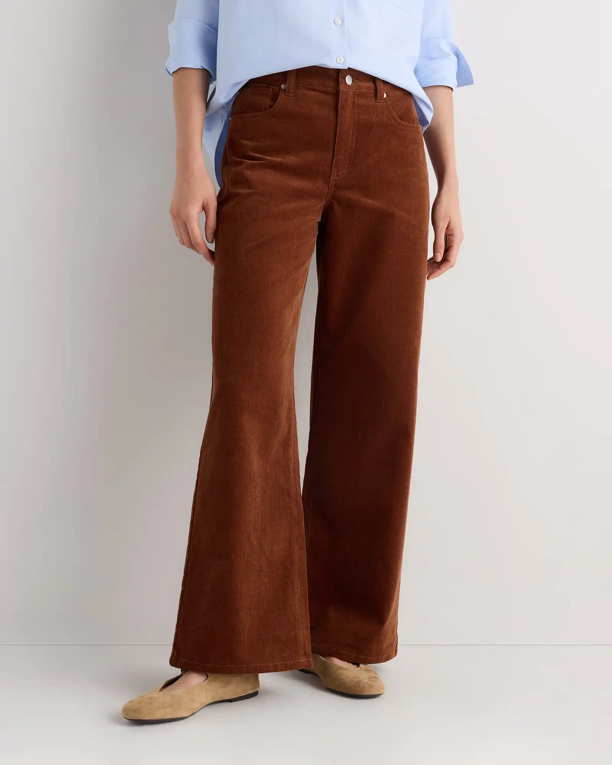 Organic Stretch Corduroy Wide Leg Pants